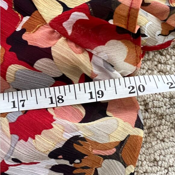 Vintage y2k skirt set phoebe buffet friends 90s metallic leaf print boho 2000s - Picture 9 of 9